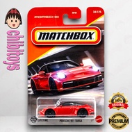 MERAH Matchbox Porsche 911 Targa 4 Red Diecast Sport Car
