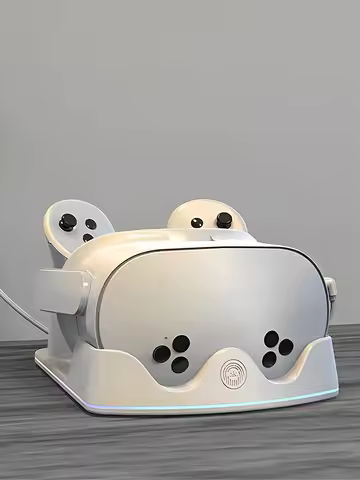 Charging Dock for Meta Quest 3S VR Headest Fast Charging Station with RGB Light Charging Stand for M