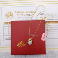 Nathan - kalung liontin wanita dewasa Emas Muda 5. gram Model Viral Kalung Korea Permata Satu dasi L