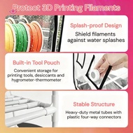 [HWETR] 1 Set 2 Tiers Metal Filament Storage Rack With Trans Cover 3D Printer Filament Storage Box H