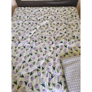 More Tulips Fitted Bedsheet&Comforter Set 5in1 / Cadar&Selimut Set 5in1 / 双人床单&被单套装5in1