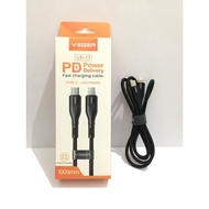 KABEL DATA TYPE C TO IPHONE MEREK VEGER VP - 17 POWER DELIVERY FAST CHARGING CABLE TYPE C - LIGHTNIN