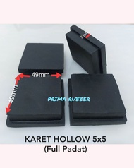 10pcs KARET KAKI HOLLOW 5x5 PADAT KARET KAKI MEJA RAK KURSI BESI HOLLOW