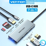 Vention 7 in 1 USB C HUB Docking Station Slim Compact 4K High Resolution 5Gbps 3 USB 3.0 to HDMI TF/