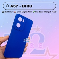 new case makaron oppo a57 - silikon oppo a57 - softcase oppo a57 - biru