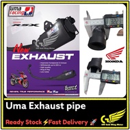 ( SLIP-ON ) UMA RACING HONDA RSX 28MM BACK PRESSURE RSX150 PNP EKZOS BISU SUNYI EXHAUST PIPE COVER T