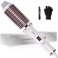 Ukliss 1.5 Inch Thermal Brush, Negative Ion Ceramic Hair Styler, 9 Temp Settings &   Dual Voltage fo