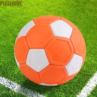 PIXELHIVE​ Youth Football, Curve Lines Orange Curve Soccer Ball, Recreational Recreational Football 