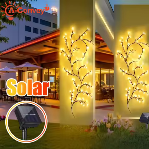 1pcs Solar Willow Vine Light 72/96 LED 8 Modes Waterproof Courtyard Decorative Lights for Outdoor Ga