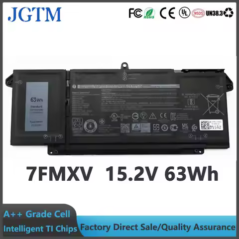 7FMXV 63Wh Laptop Battery for Dell Latitude 5320 7320 7420 7520 5320 2-in-1/7320 P133G P110F 9JM71 4