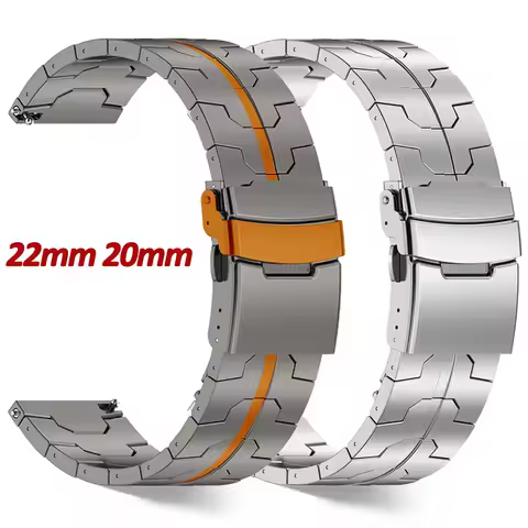 Titanium Luxury Band For Huawei Watch GT5 Pro 46mm Men Bracelet for Samsung Galaxy 7 6 5 40mm 44mm 6