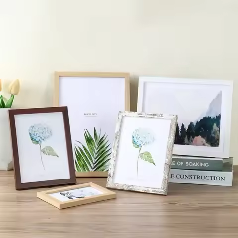 Wooden Photo Frame For Wall Hanging 10X15 15X20 20X25cm Wood Picture Frame Stand For Pictures Photo 