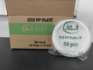 Pinggan Plastik [50PCS] Disposable PP Plastic Round Plate / @Round Plastic Plate@ / Party Plate - 6.