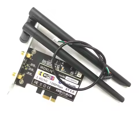 WDXUN Wireless-AC 8265 867Mbps 802.11 AC Dual Band Desktop PCI-E WiFi Adapter PCI Express Card 8265A