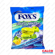 125g Fox's Crystal Clear Fruits Oval Candy Lemon Mint & Apple Mint Permen Kristal Bening Rasa Mint D