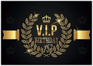 A4 XXL 75th Birthday Card VIP 75th Birthday with Envelope – Elegant Birthday Card for 75th Birthday 