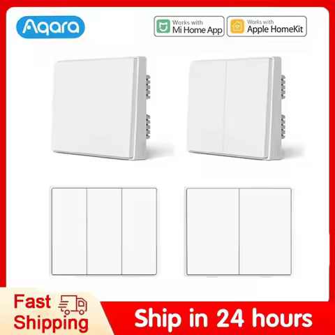 Aqara D1 Smart Wall Switch Zigbee Wireless Remote Control Key Light Switch Neutral Fire Wire Triple 