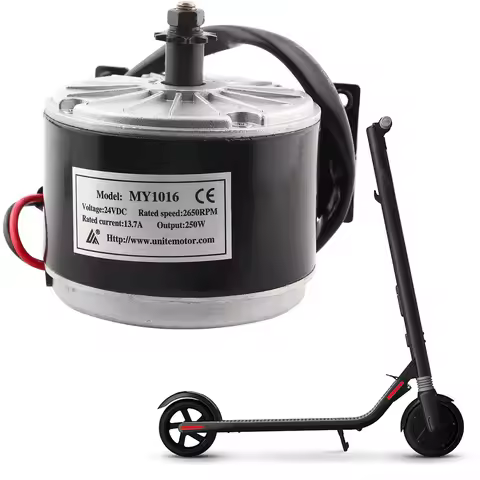 MY1016 24V 250W High Speed Small Brush Motor with Belt Pulley Brand New High Quality Electric Scoote