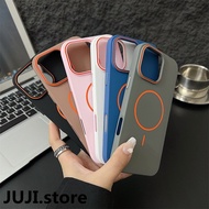 JUJI Low MOQ Magnetic PC Phone case for iPhone 16 case Colorful Lens Camera Cell Phone Cover for iPh