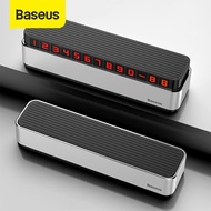 Baseus Alloy Car Temporary Parking Card Telephone Number Holder Auto Park Mobile Phone Number Plate 