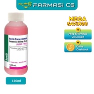 Hovid Paracetamol Suspension 120ml EXP:02/2027 [ FARMASI CS ]