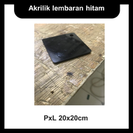 Akrilik lembaran hitam PxL 20x20cm 3mm