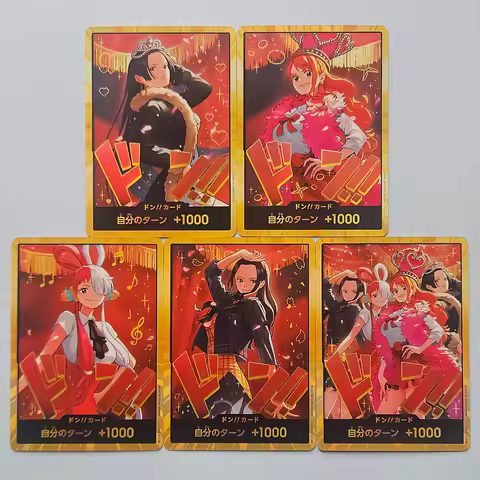 Diy 5Pcs/set One Piece Japanese OPCG EB03 DON!! Card Nami Hancock Robin Uta Flash Card Luffy Self Ma