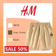 H&M(H&M) 2025 New-Style Shorts For kids boy 5-13 yrs Above The Knee bear embroidery design