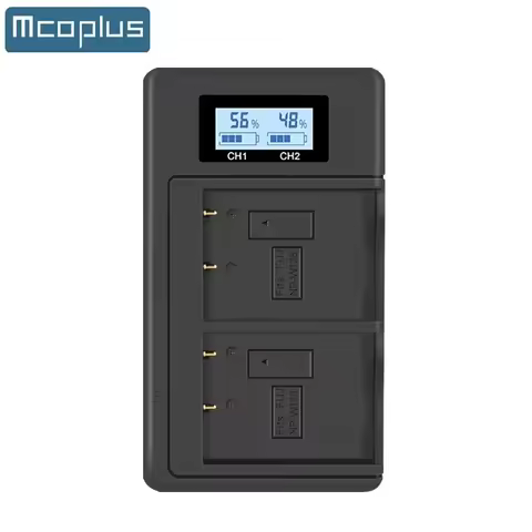 Mcoplus DH-NPW126 USB Dual Battery Charger for Fujifilm X-T2 X-T1 X-T3 X-A5 X-A3 X-A7 X-A10 X-A20 X-