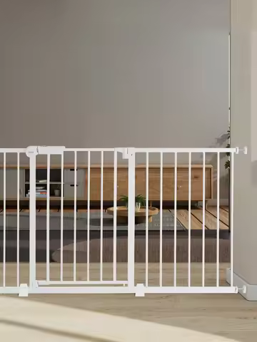 VEVOR Baby Gate 28/30/36 Inches High Dog Gate Easy Step Walk Thru Child Pet Security Pressure Mount 