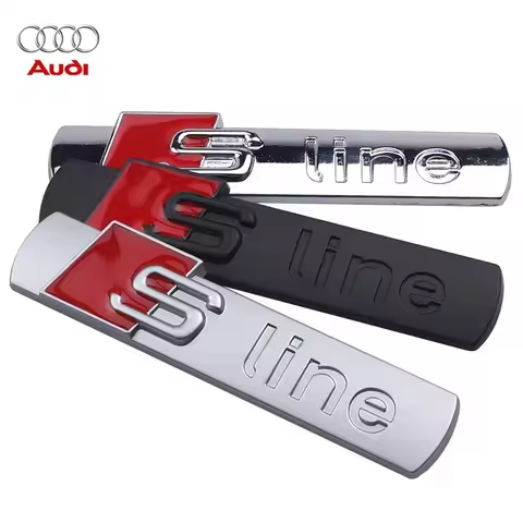 1x SLINE Emblem Car Body Trunk Sticker Auto Accessories For Audi A4L A6L A3 A4 TT Q3 Q5 Q7 A5 A7 S3 