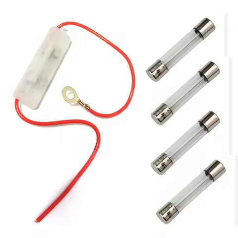 Motorcycle In-line Fuse Holder Box 6x30 Double solder protection For Moped Scooter ATV Go Kart Motor