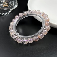 Baceda natural crystal quartz Aura 23 bracelet 8mm round bead power jewelry certificate box