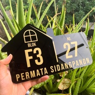 HOUSE NUMBER BOARD 28 x 18 cm ACRYLIC/ LASER CUTTING/ house number plate