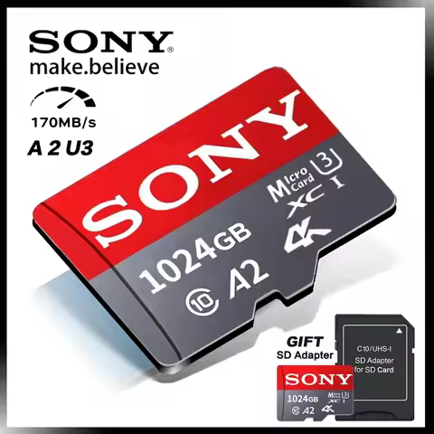 SONY SD Memory Card Extreme Micro TF SD Card 128GB 256GB 1TB 512GB A2 U3 V60 Flash Cards For Xiaomi 