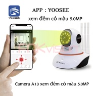 Camera wifi Fnkvision 12MP có màu Yoosee 2 mắt đàm thoại 2 chiều toàn cảnh 360 độ - phiên bản tiếng
