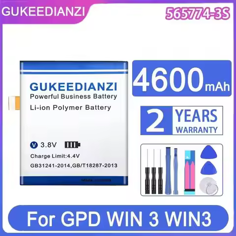Tablet Battery Lightweight For Gpd Win 3 4 AEC555779-3S1P 565774-3S 4600mAh Reliable Power Supply