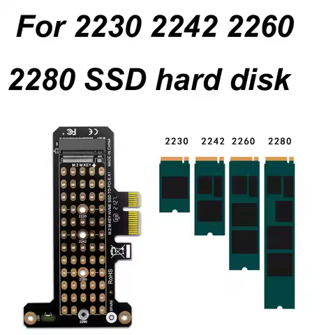 M.2 NVME B&M Key To PCIe 4.0/3.0 X1 x1 X4 x8 x16 interface Adapter Card PC Motherboard For 2230 2242