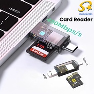 [SG] 2 in 1 USB/Type-C to SD/TF Card Reader Mobile Phone 0TG Multi-Function Adapter