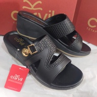 sendal wanita wedges Carvil pamina 03 hitam sandal hak tinggi original