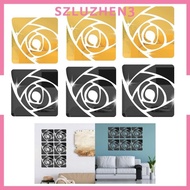[Szluzhen3] Pattern Acrylic Mirror Wall Stickers, Waterproof Self-Adhesive Wall Stickers for Living Room