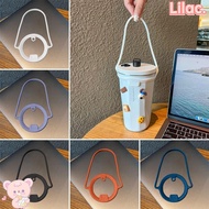 LILAC 2Pcs Water Bottle Handle, Silicone Keep Drinks Hot Cold Insulated Tumblers, Universal Leakproo