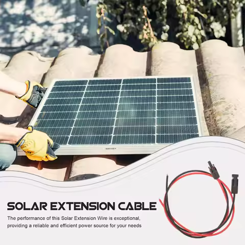 2Pcs Solar Connector Cable Compatible with Mc4 Connectors Flexible Easy-Carry Solar Panel Wire for R