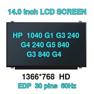 Replacement HP elitebook folio 1040 G1 G3 240 G4 240 G5 840 G3 840 G4 Laptop LCD Screen