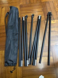 黑色帳篷支撐桿（金字塔形帳篷專用）露營戶外 只有一組