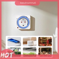 [KidsDreamMall.my] 24-Hour EU Plug-in Heavy Duty Outlet Timer with 15 Minute Intervals 220V