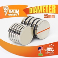 Magnet | 1PCS Neodymium Magnet 25mm x 3mm / 25mm x 5mm | NdFeB Super Strong Round Magnet