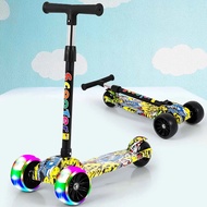 dnqry7 Kids Scooter 3 Wheels Folding Foot Scooters LED Shine Balance Bike Adjustable Height Skateboard Kick Scooter for Kids Sport Toy Kids Scooters