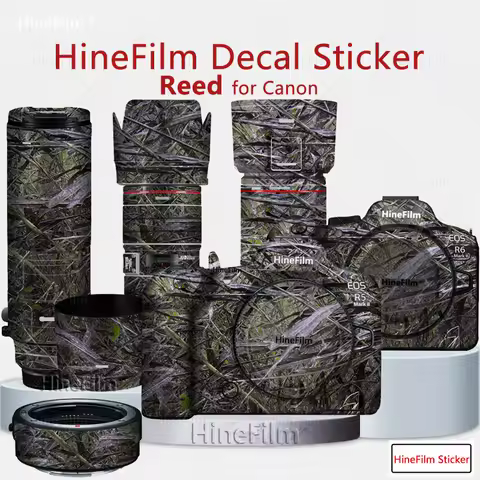 Hinefilm Skin for Canon R5II R6II Camera Decal Skin for Canon RF100-500 Lens Sticker 100500 Wrap Cov