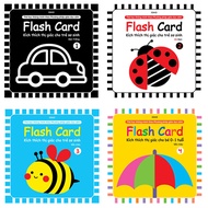 Sách - BỘ 80 Thẻ Flashcard KÍCH THÍCH THỊ GIÁC CHO BÉ TỪ 0-1 Tuổi